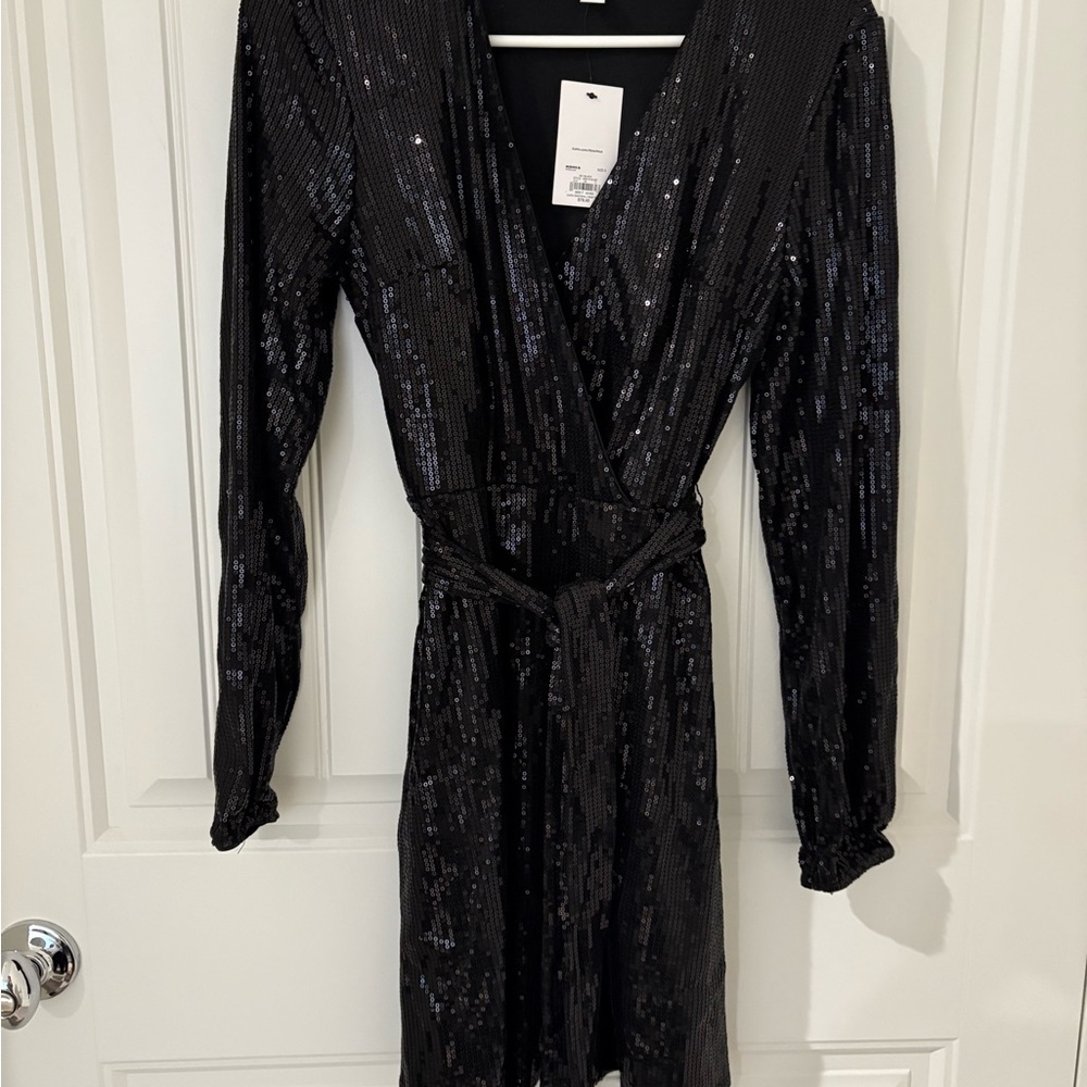 Nine West Black Sequin Dress
